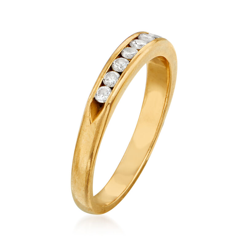 C. 1980 Vintage .35 ct. t.w. Diamond Band in 14kt Yellow Gold image number 2