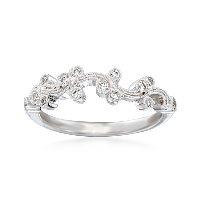 .17 ct. t.w. Diamond Floral Ring in 18kt White Gold image number 0