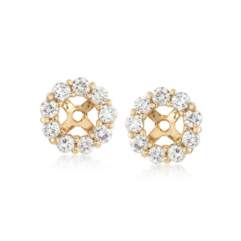 1.00 ct. t.w. Diamond Earring Jackets in 14kt Yellow Gold image number 2