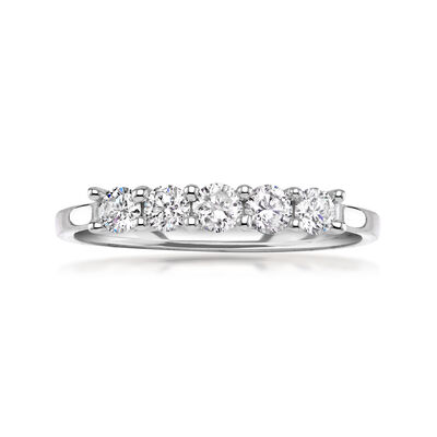 .50 ct. t.w. Diamond Five-Stone Ring in 14kt White Gold