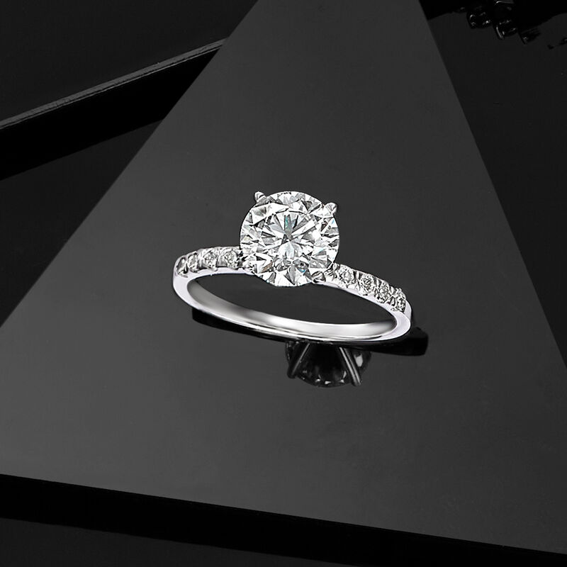 2.30 ct. t.w. Lab-Grown Diamond Engagement Ring in 14kt White Gold image number 4