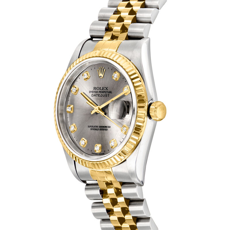Pre-Owned Rolex Datejust Men's 36mm Automatic Stainless Steel and 18kt Yellow Gold Watch image number 1