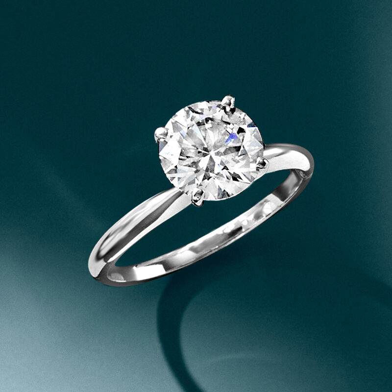 2.00 Carat Lab-Grown Diamond Solitaire Ring in 14kt White Gold image number 5