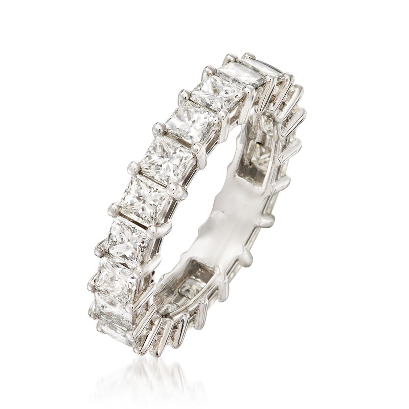 4.00 ct. t.w. Princess-Cut Diamond Eternity Band in Platinum. Size 6 image number 2