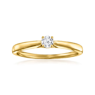 .15 Carat Lab-Grown Diamond Solitaire Ring in 18kt Gold Over Sterling
