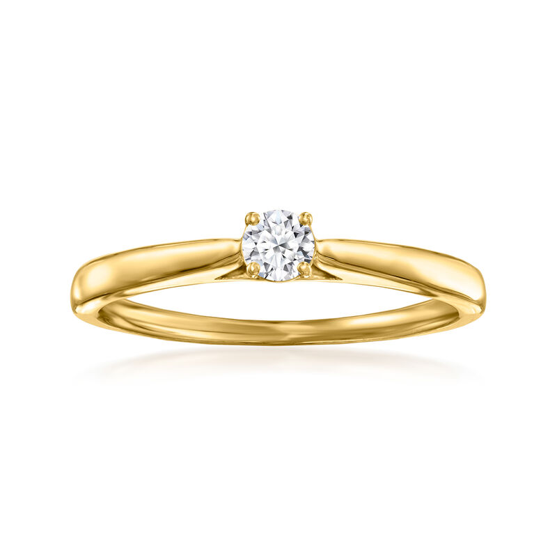 .15 Carat Lab-Grown Diamond Solitaire Ring in 18kt Gold Over Sterling image number 0