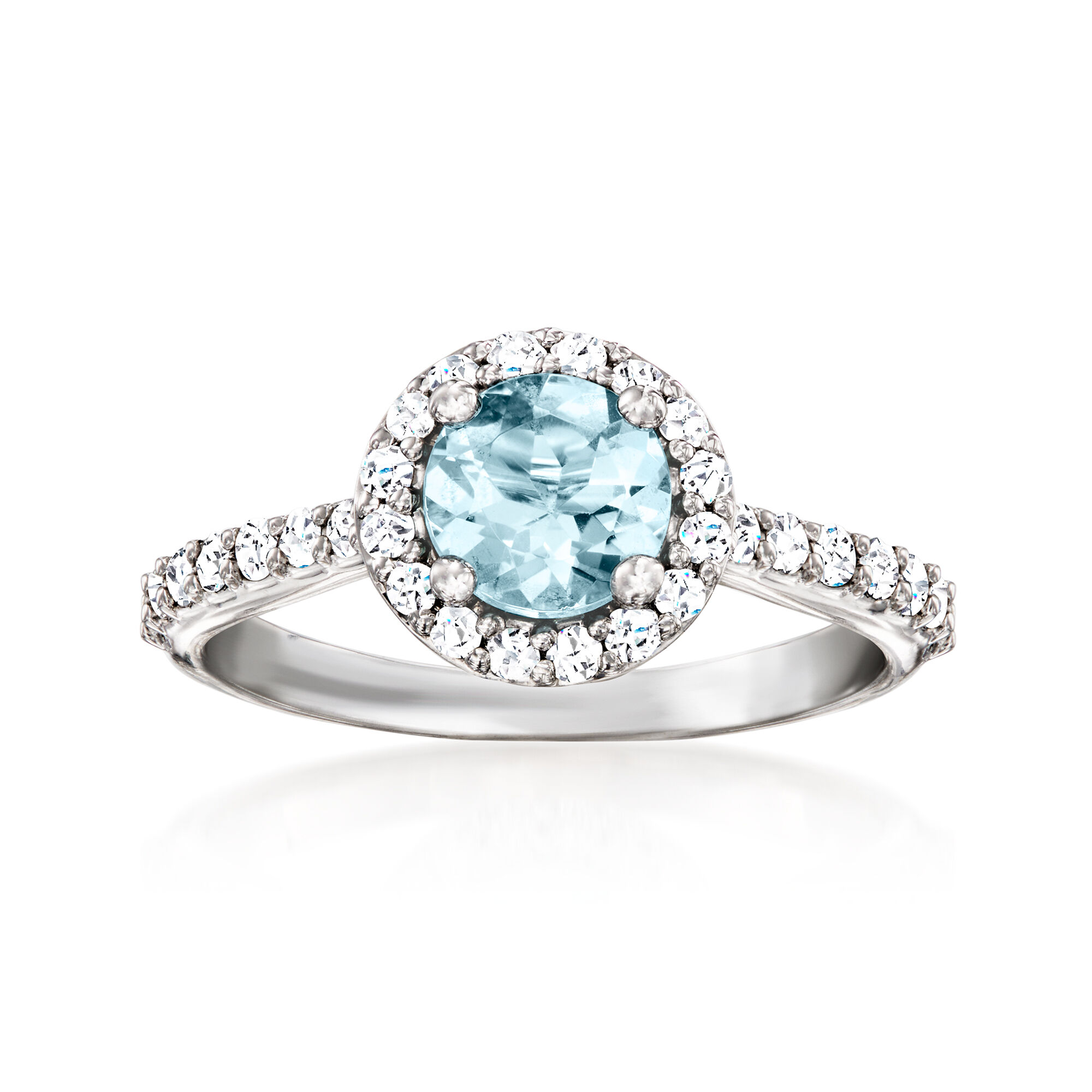 C. 2000 Vintage .60 Carat Aquamarine and .50 ct. t.w. C. 2000 Vintage .60 Carat Aquamarine and .50 ct. t.w.