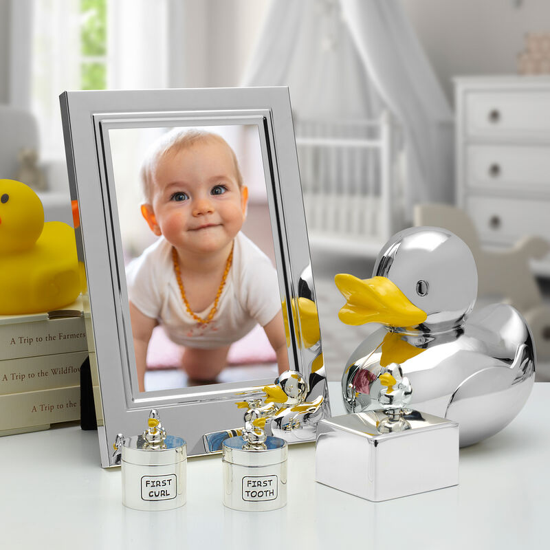 Wallace Baby Duck Silver Plate Picture Frame  image number 2