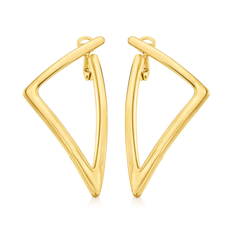 Roberto Coin "Oro" 18kt Yellow Gold Triangle Earrings  image number 3