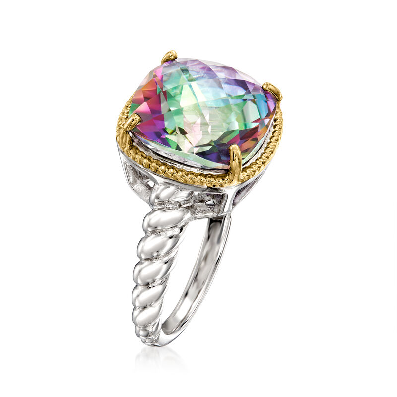 6.00 Carat Mystic Quartz Ring in Sterling Silver image number 2