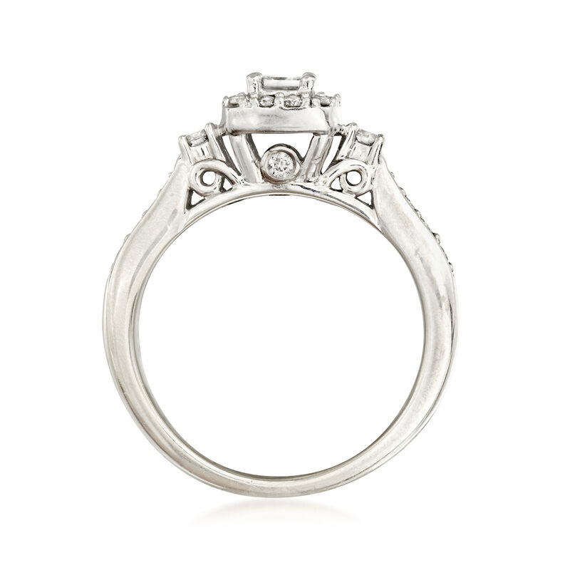 C. 1990 Vintage .70 ct. t.w. Diamond Ring in 14kt White Gold. Size 5.5 image number 3