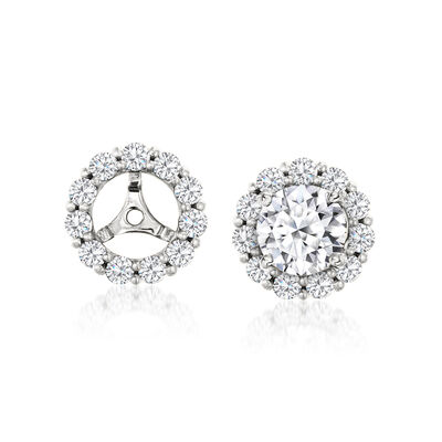 .55 ct. t.w. Lab-Grown Diamond Earring Jackets in 14kt White Gold