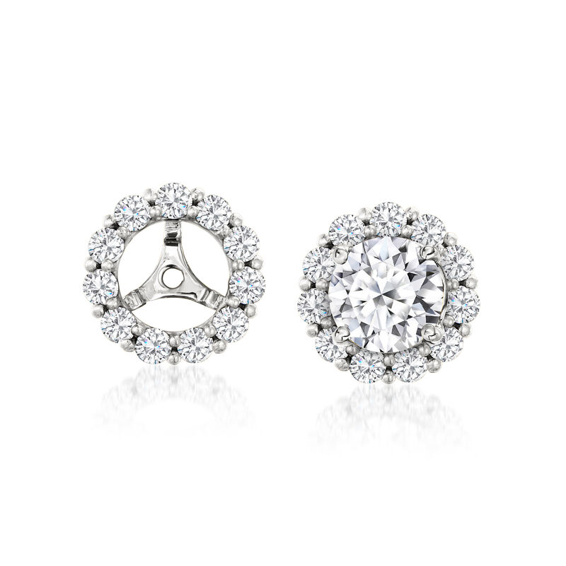 .55 ct. t.w. Lab-Grown Diamond Earring Jackets in 14kt White Gold  image number 0