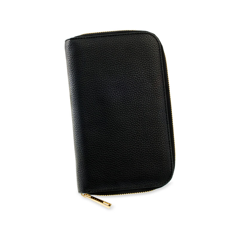 Ross-Simons Black Faux Leather Jewelry Travel Zipper Case  image number 1