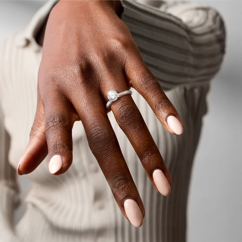 1.50 Carat Certified Diamond Solitaire Ring in 14kt White Gold image number 1