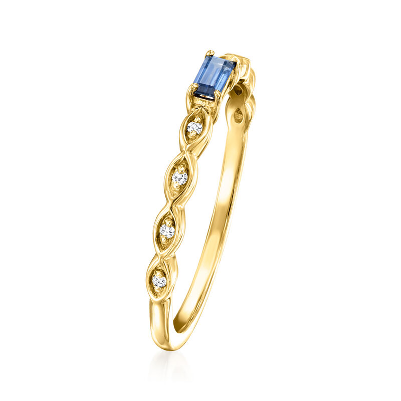 .10 Carat Sapphire Ring with Diamonds in 14kt Yellow Gold image number 2