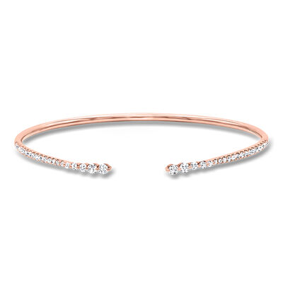 .49 ct. t.w. Diamond Cuff Bracelet in 18kt Rose Gold