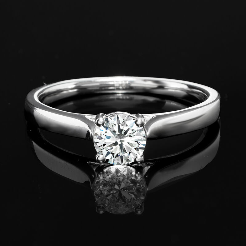 .50 Carat Lab-Grown Diamond Solitaire Ring in Sterling Silver image number 3
