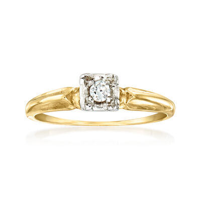 C. 1950 Vintage Diamond Ring in 14kt Yellow Gold