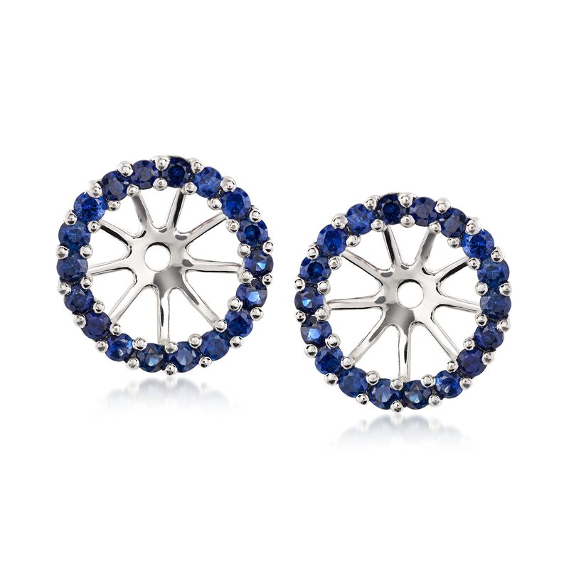 .50 ct. t.w. Sapphire Earring Jackets in 14kt White Gold image number 2
