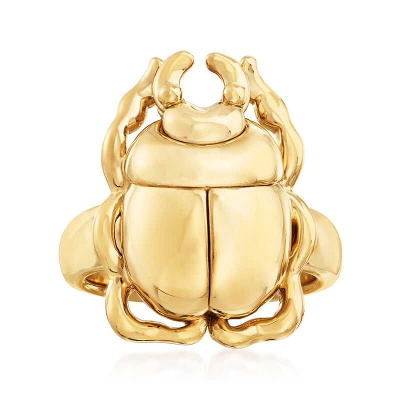 14kt Yellow Gold Scarab Beetle Ring image number 0