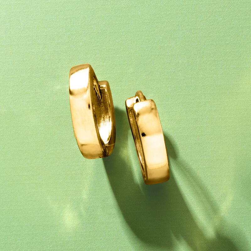 18kt Gold Vermeil Hoop Earrings. 1/2&quot; image number 4