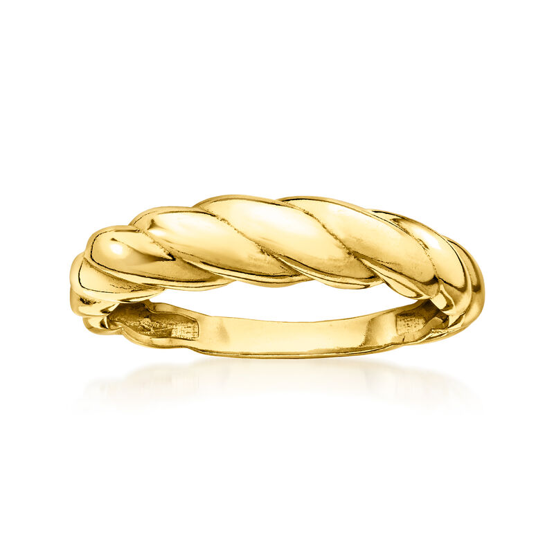 18kt Gold Vermeil Twisted Shrimp Ring image number 0