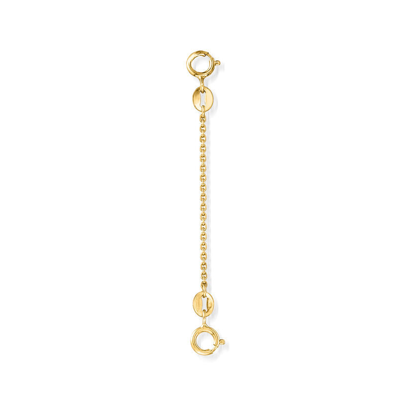1.1mm 14kt Yellow Gold 2&quot; Safety Cable Chain image number 0