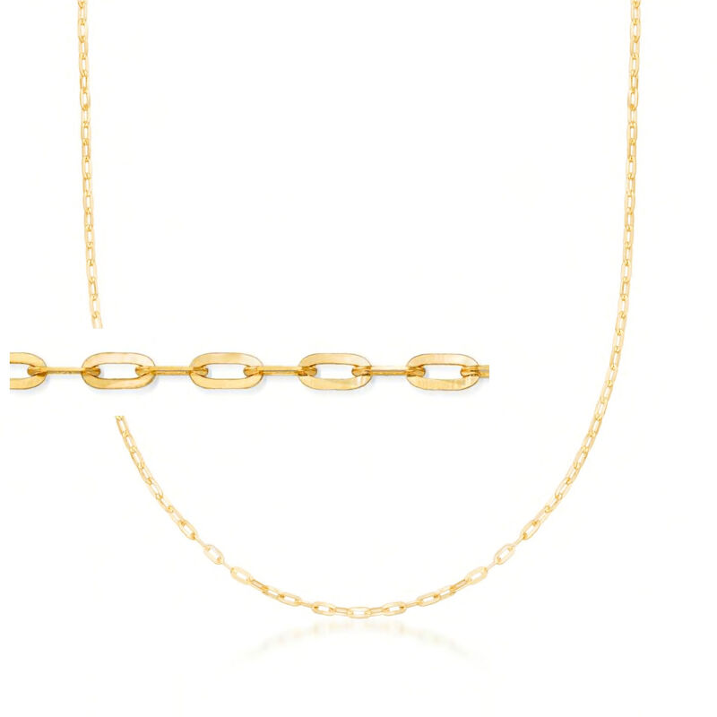 Italian 1mm 14kt Yellow Gold Adjustable Slider Forzatina Chain Necklace image number 0