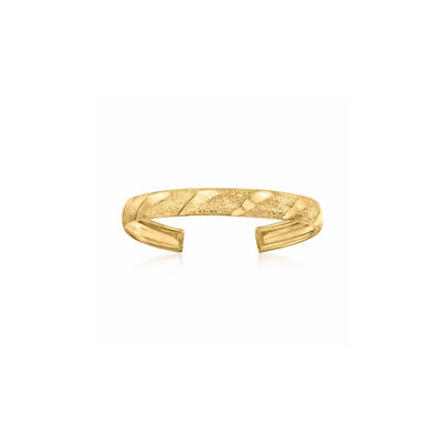 10kt Yellow Gold Striped Toe Ring