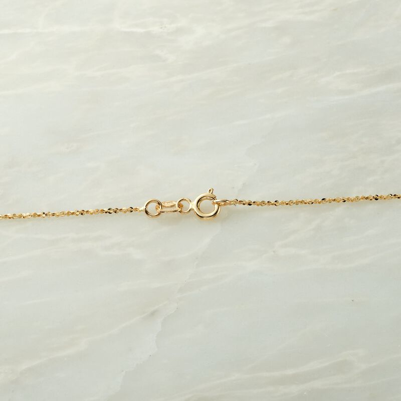 Italian 1mm 14kt Yellow Gold Twisted Sparkle-Chain Necklace image number 4
