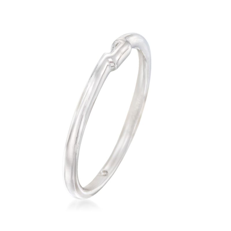 Gabriel Designs 1.5mm 14kt White Gold Curved Wedding Ring image number 2