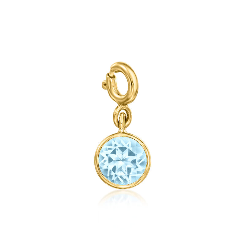 Round Birthstone Charm in 18kt Gold Over Sterling image number 1