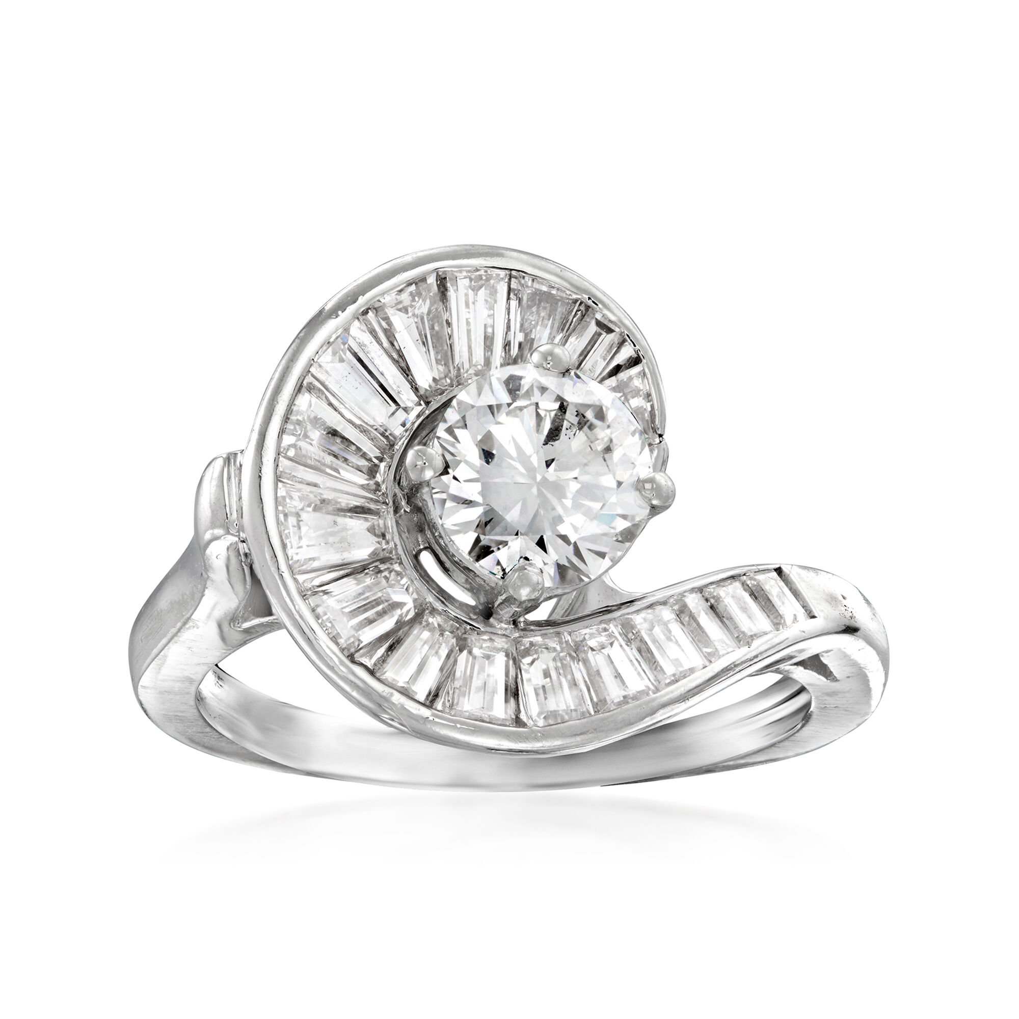 C. 2010 Vintage .93 Carat Certified Diamond and 1.10 ct. t.w.