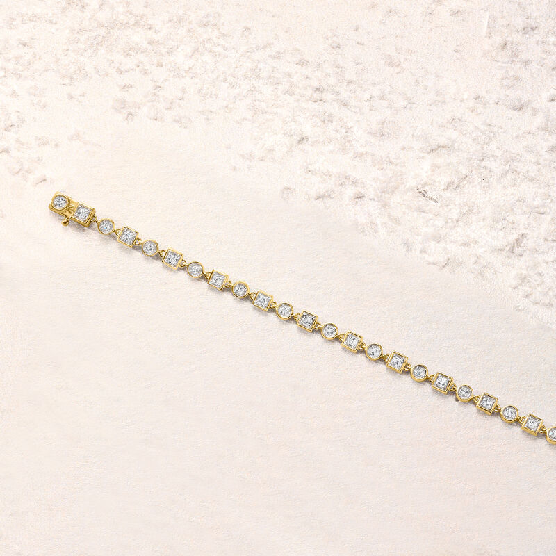 1.00 ct. t.w. Diamond Geometric Bracelet in 14kt Yellow Gold image number 3