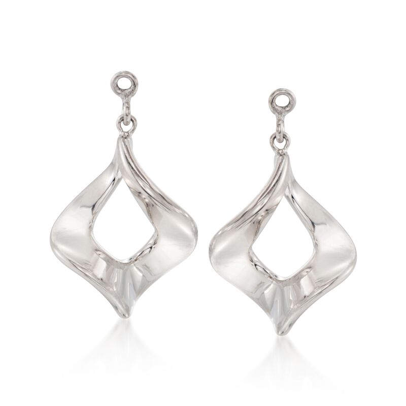 Sterling Silver Twist Drop Earring Jackets image number 0