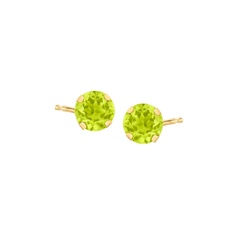 1.20 ct. t.w. Round Peridot Martini Stud Earrings in 14kt Yellow Gold image number 0