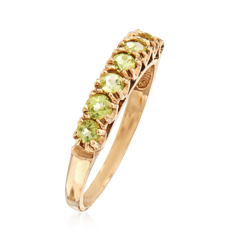 C. 1990 Vintage .70 ct. t.w. Peridot Ring in 10kt Yellow Gold image number 2