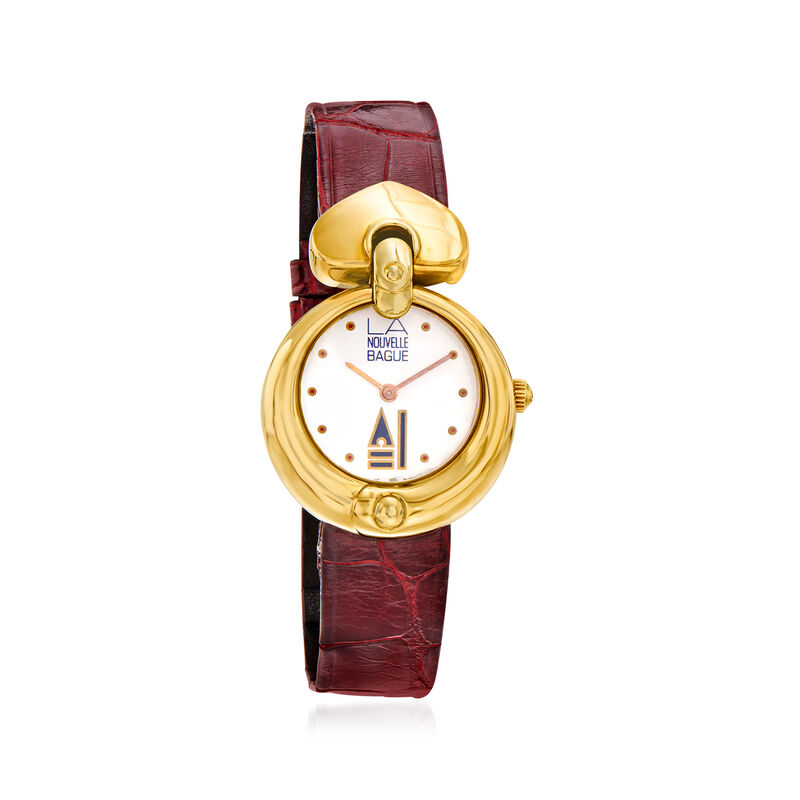 C. 1980 Vintage Nouvelle Bague Women's 28mm 18kt Two-Tone Gold Watch image number 0