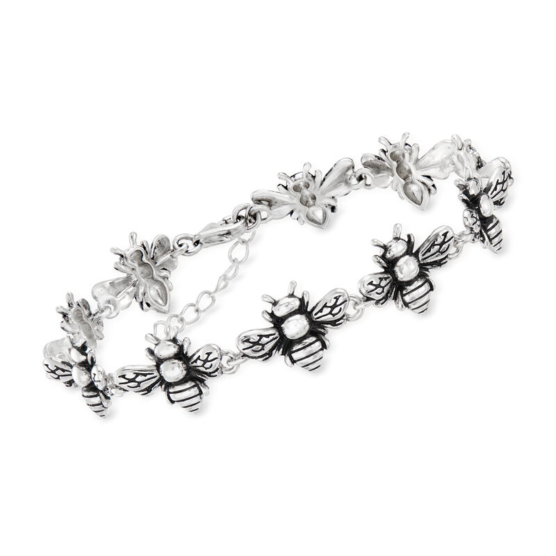 Sterling Silver Bee Bracelet image number 0