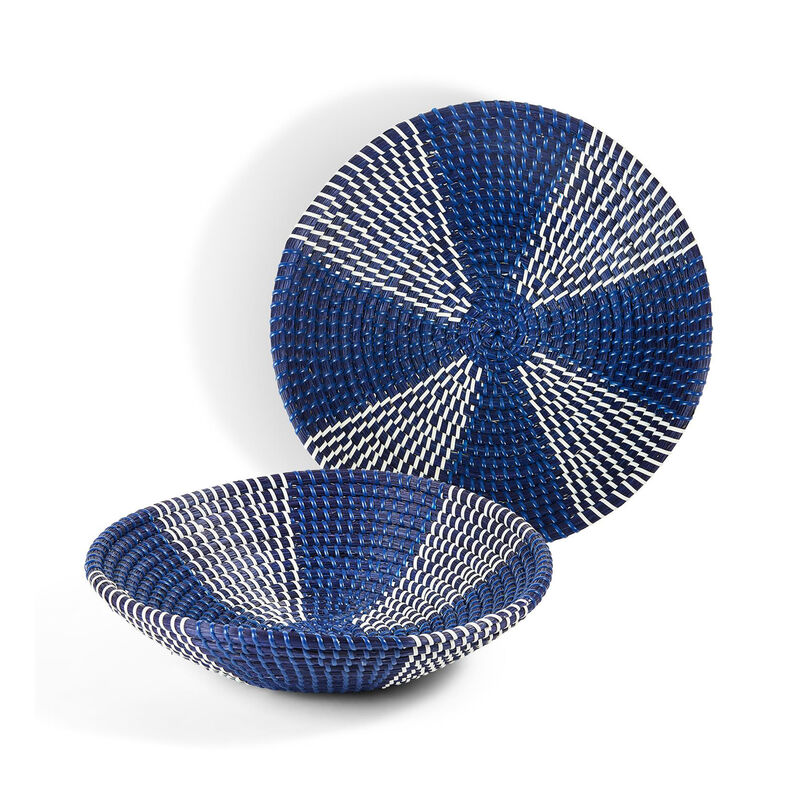 Set of 2 Deep Sea Handcrafted Seagrass Decor Baskets image number 1