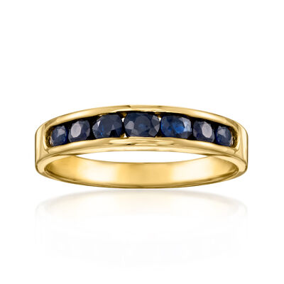 C. 1990 Vintage .75 ct. t.w. Sapphire Ring in 14kt Yellow Gold