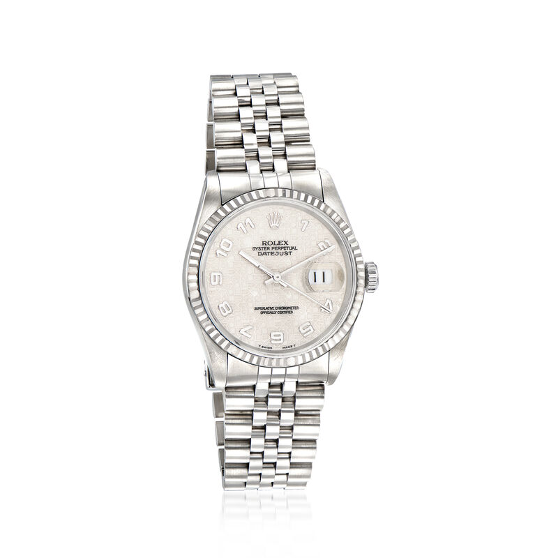 Pre-Owned Rolex Datejust Men's 36mm Automatic Stainless Steel and 18kt White Gold Watch image number 0