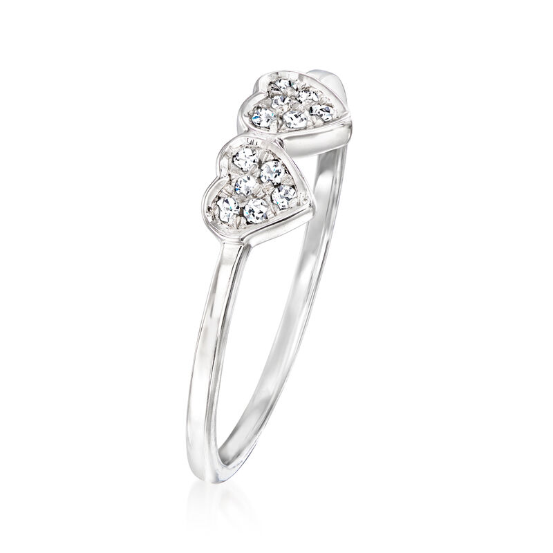 .10 ct. t.w. Diamond Double-Heart Ring in Sterling Silver image number 2