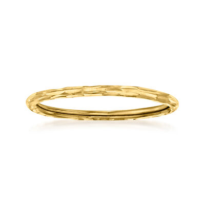 Italian 14kt Yellow Gold Grooved Ring