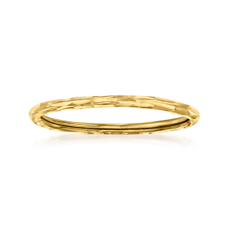 Italian 14kt Yellow Gold Grooved Ring image number 0
