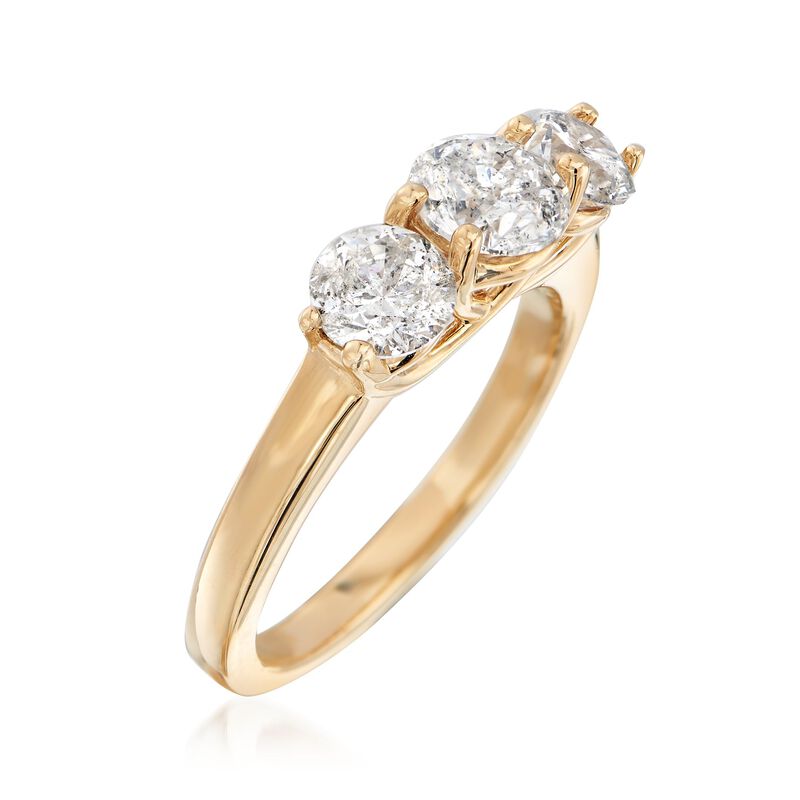 2.00 ct. t.w. Diamond Three-Stone Ring in 14kt Yellow Gold image number 2