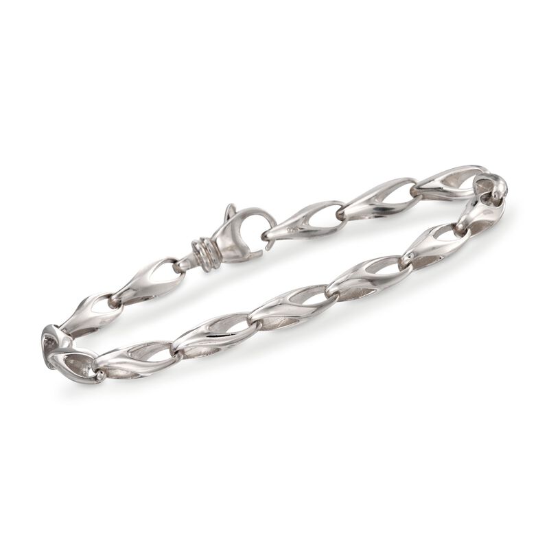 Zina Sterling Silver Oval-Link Bracelet. 7&quot; image number 0