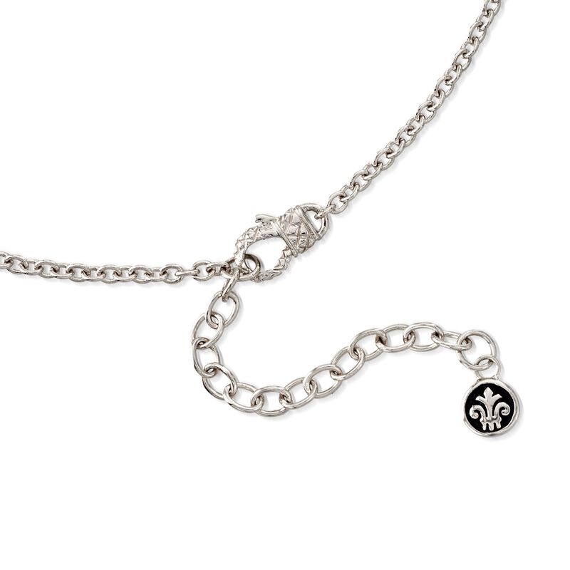 Andrea Candela &quot;Laberinto&quot; .14 ct. t.w. Diamond Drop Necklace in 18kt Gold and Sterling Silver image number 2