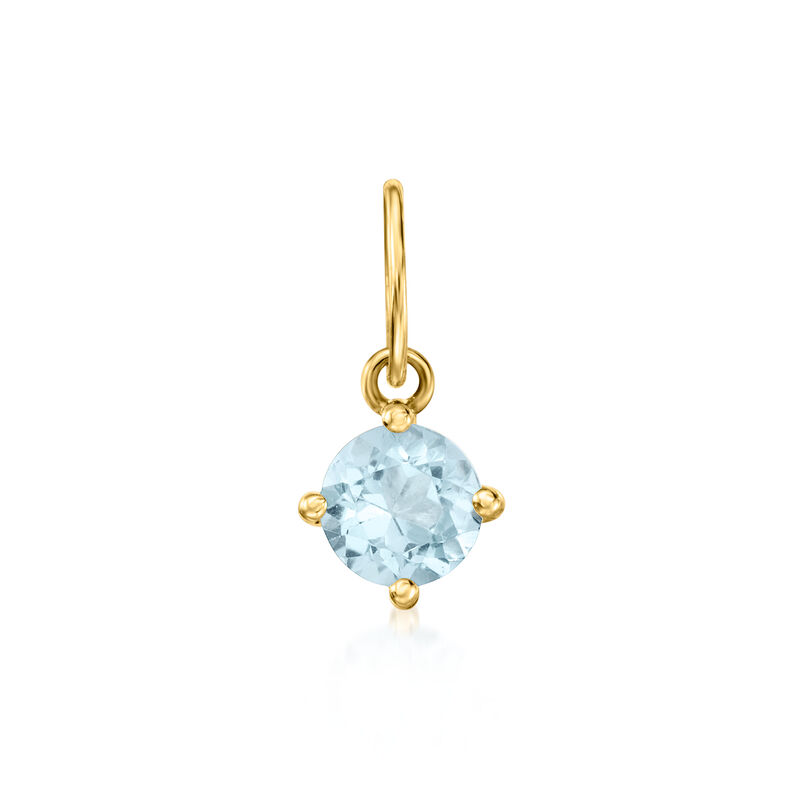 March/Aquamarine - Birthstone Charm in 14kt Yellow Gold  image number 0